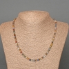 Collana in sodalite, pietra naturale tagliata a cubi, diametro di circa 4 mm ±, lunghezza di 48 cm ±