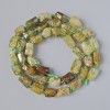 Perline in grossularite (granato verde) - pietra naturale, taglio sfaccettato, dimensioni 7×11 mm, lunghezza 44 cm ± su filo