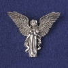Spilla-pendente Angelo, metallo argentato, 43x50 mm+