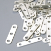 Separatore-piastra per 3 fili, diametro 17×3,5 mm ±, foro diametro 1,4 mm, confezione da 50 pezzi, colore argento metallico