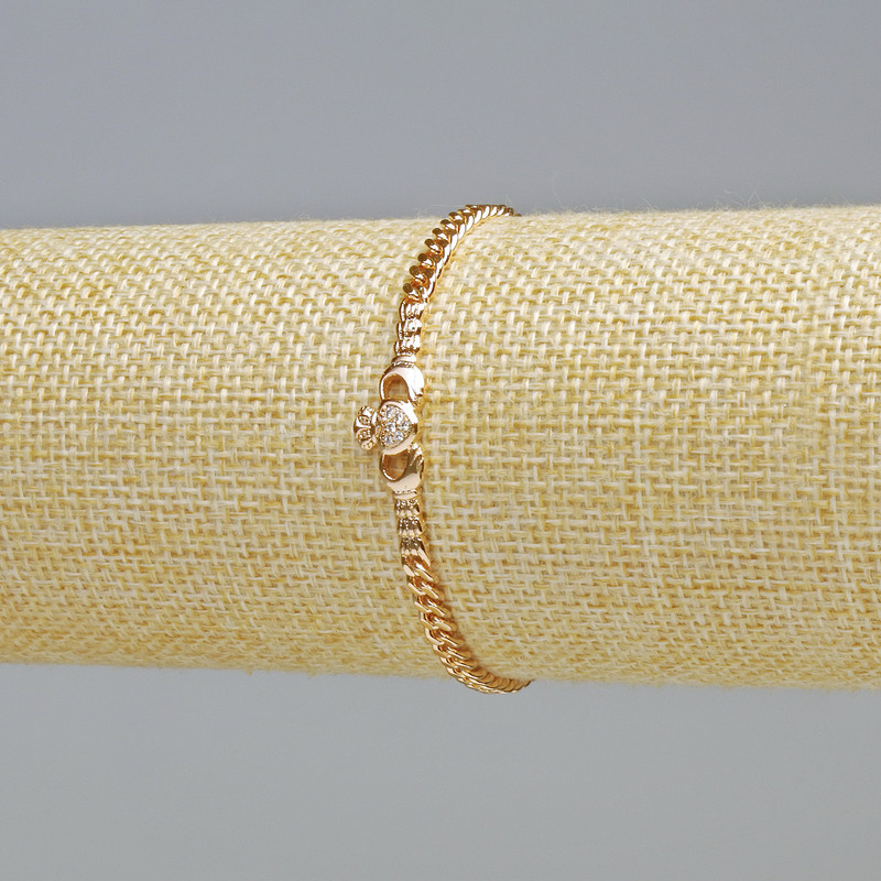 Bracciale Xuping Doratura 18K con strass bianchi