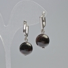 Orecchini con granato naturale, sfere lisce, diametro 12,5 mm, lunghezza 30 mm, chiusura inglese