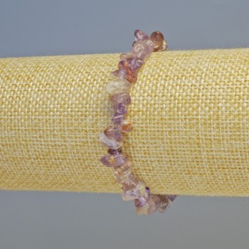 Bracciale in ametrina naturale a granuli, diametro 7×3 mm ± (elastico), lunghezza 18 cm+