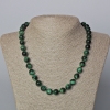 Collana Verde Occhio di gatto, pietra naturale, sfere lisce, diametro 10,5 mm, lunghezza 45-48 cm