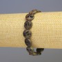 Bracciale Ematite e Legno multicolore, diametro 12x4 mm, lunghezza 18 cm, elastico