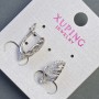 Orecchini Xuping rodiati 16×8 mm