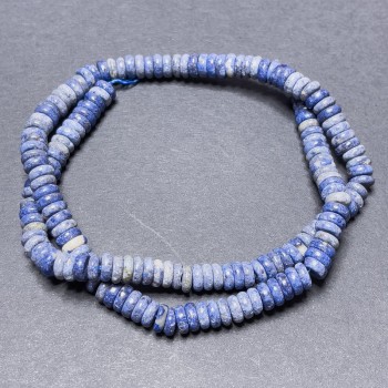 Perline di sodalite a rondelle su filo, diametro 6x2 mm, lunghezza 39 cm