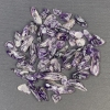 Prezzo per 100 g. Granuli di ametista levigati senza foro, dimensioni ~ 7x20 mm+
