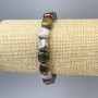 Bracciale diaspro levigato su base elastica 10×9 mm +-, lunghezza 18 cm +-