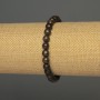 Bracciale Bronzite sfere lisce, diametro 6 mm ±, lunghezza 18 cm ±, elastico
