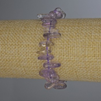 Bracciale in granuli di ametrina, diametro 12-15×2-4 mm ±, lunghezza 18 cm ±, elastico