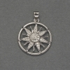 Pendente Stella con strass bianchi e metallo argentato, diametro 20 mm +-, lunghezza 27 mm +-