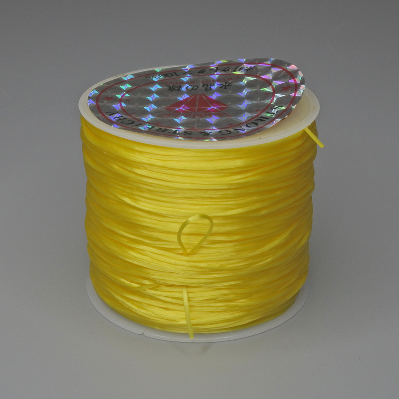 Gomma elastica per hobby, in bobina, colore giallo, lunghezza 30 m +