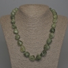 Collana in quarzo rutile naturale con pietre sfaccettate, diametro 15×12 mm+- con chiusura a moschettone, lunghezza 50 cm+