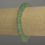 Bracciale in nefrite levigata, diametro 11x8 mm, lunghezza 18 cm elastico