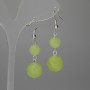 Orecchini in onice con sfere lisce da 12 mm ±, 8 mm ±, lunghezza 45 mm ±