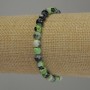 Bracciale in agata sfaccettata a palline, diametro 6 mm ±, lunghezza 18 cm, elastico