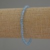 Bracciale in topazio naturale con cubi sfaccettati, diametro 4×4 mm, lunghezza 18 cm, elastico