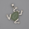 Pendente Rana in nefrite 29×28 mm+-, lunghezza 37 mm+
