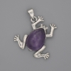 Pendente «Rana» in ametista 29×28 mm ±, lunghezza 37 mm+