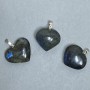Ciondolo «Cuore» in labradorite 30x30 mm ±, lunghezza 40 mm ±