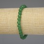 Bracciale in crisolpraso con perle lisce da 6 mm ±, lunghezza 18 cm ±, elastico