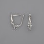Ganci per orecchini argentati 20x6 mm - paio