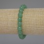 Bracciale in giada con sfere lisce, diametro 8 mm ±, lunghezza 18 cm elastico