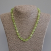Collana in crisoprasio e olivino, granuli sfaccettati 9,5×8 mm, perline da 3 mm, lunghezza circa 50 cm, con chiusura