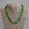 Collana verde Occhio di gatto, perle lisce, diametro 12 mm +/-, lunghezza circa 50 cm +/- con chiusura a moschettone