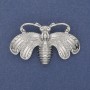 Spilla farfalla in metallo argentato 50×33 mm+