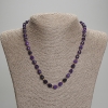 Collana in sugilite sfaccettata, granuli da 8x6 mm ±, perline da 3 mm ±, lunghezza 45 cm ±, con chiusura