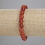 Bracciale in corniola, sfere lisce, diametro 8 mm, lunghezza 18 cm +- elastico