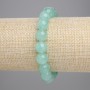 Bracciale in amazonite con sfere lisce, diametro 10 mm ±, lunghezza 18 cm ±, elastico