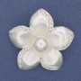 Spilla-ciondolo «Fiore» con perla bianca