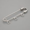 Base per spilla con perno 41×12 mm ± metallo argentato