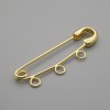 Base per spilla con ago in metallo dorato 41×12 mm ±