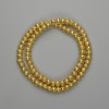 Perline laviche con rivestimento metallico dorato, rondelle porose 6×4,5 mm+-, lunghezza 38 cm+-