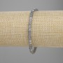 Bracciale in labradorite tagliata a cubi, dimensione 4×4 mm, lunghezza 18 cm, elastico