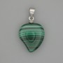 Pendente Malachite a forma di cuore 13×15×23 mm+