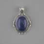 Pendente lazurite 34x21 mm ± metallo argentato