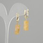 Orecchini Citrino cilindro, diametro 18x8mm+-, lunghezza 37mm+