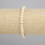 Bracciale beige in lava vulcanica — cubi 4x4 mm, lunghezza circa 18 cm, elastico