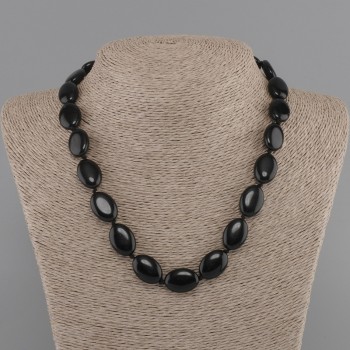 Collana Agata ovale 18x13mm+-, lunghezza 45cm+- con chiusura