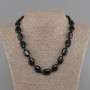 Collana Agata ovale 18x13mm+-, lunghezza 45cm+- con chiusura