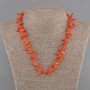 Collana Corallo scaglia ago 5-13x1-3,5mm+-, lunghezza 45cm+- con chiusura