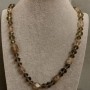 Collana Quarzo tonalizzato Cristallo boemo, lunghezza 84cm+