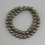Perline Pirite sfera liscia, diametro 8,5mm+-, lunghezza 38cm +