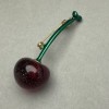 Spilla-pendente Ciliegie smalto dorato 42×61 mm+