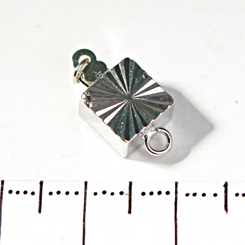 (18 mm) Chiusura quadrata per bracciali con fermo